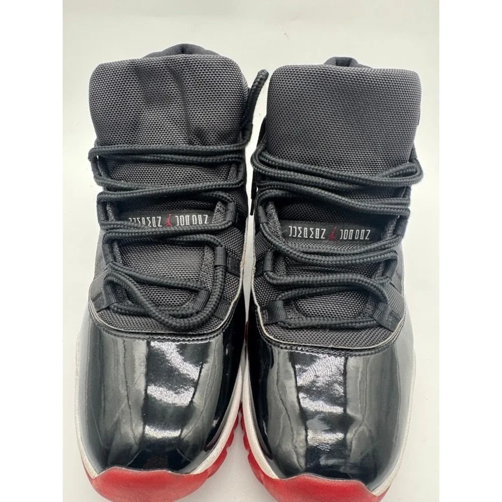 Air‎ Jordan 11 Retro Bred Black True Red White 378037-061 Mens Size 13